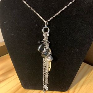 Metal and bead necklace